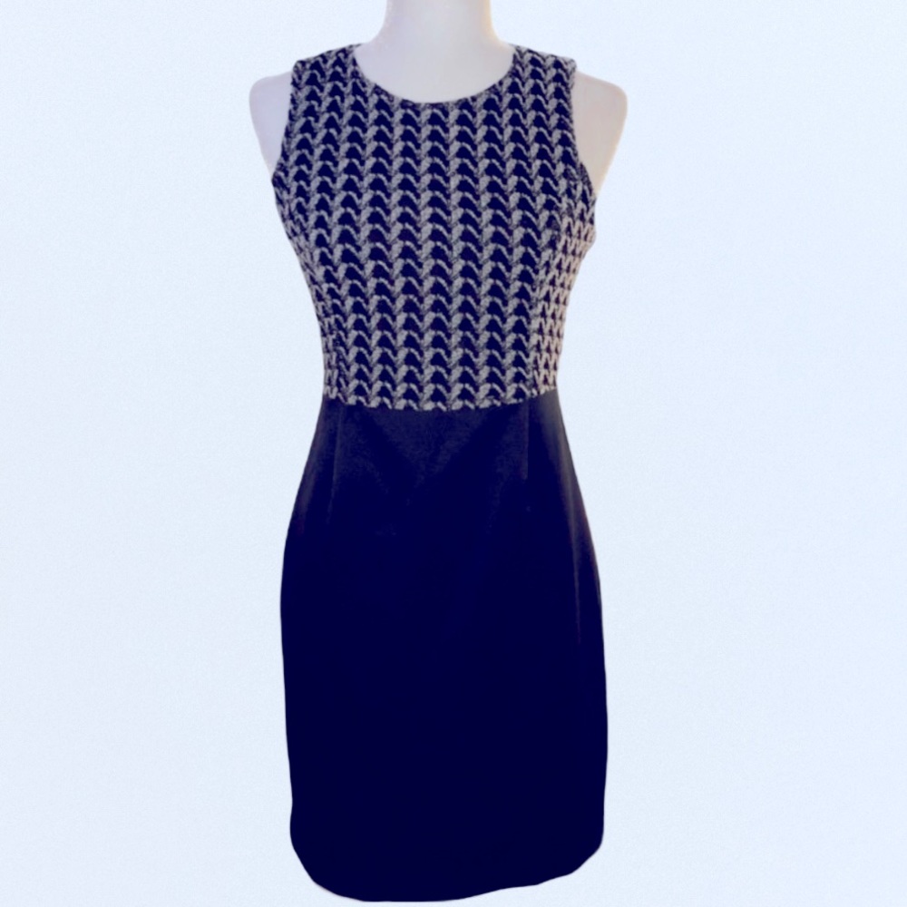 NEWPORT NEWS BLACK/GRAY SLEEVELESS DRESS 4